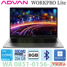 NOTEBOOK ADVAN WORKPRO LITE iNTEL CORE i3-1220 - MEMORY 8GB - SSD 256 GB - 14 INCH FHD - SILVER - AWP-L24-Ci3ADF