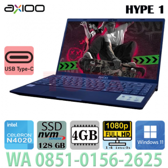 NOTEBOOK AXIOO HYPE 1 N1469P0ET N4020/4GB/128GB M.2 SATA WIN11 14inch HD BLUE - NBA-MH1-9P0ETB