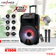 PORTABLE SPEAKER ADVANCE K1506  BLUETOOTH 80 WATT RMS - MICROPHON - SPK-ADV-K1506P
