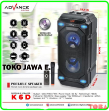 PORTABLE SPEAKER ADVANCE K6D BLUETOOTH 40 WATT RMS - MICROPHON - SPK-ADV-K6D40W