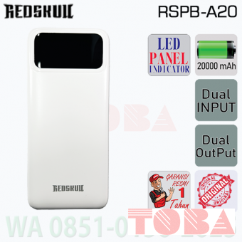 POWER BANK REDSKUIL RSPB-A20 20.000 MAH PUTIH - PWB-RSR-SPBA20