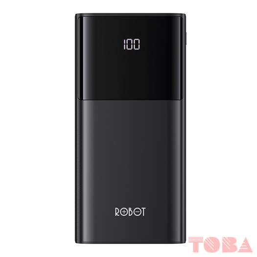 POWER BANK ROBOT RT190S 10.000 mAh - HITAM DUAL INPUT - PWB-RRT-190SBK