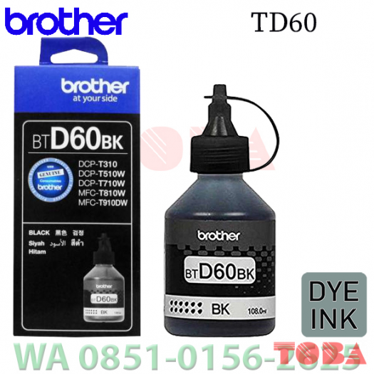 REFILL INK TINTA PRINTER BROTHER BTD60 HITAM DYE INK - REF-BRT-BTD60B