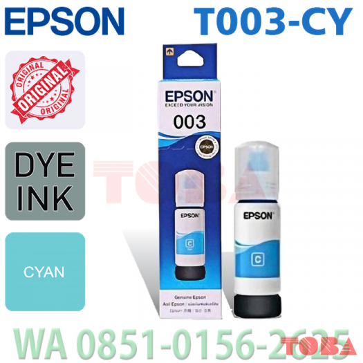 REFILL INK TINTA PRINTER EPSON T003 CYAN - REF-EPS-T003MG