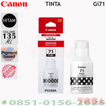 RIFILL INK TINTA PRINTER CANON Gi71 PIGMEN 135 ML - HITAM G1020-2010-3020-3060 - REF-CNN-Gi71BK
