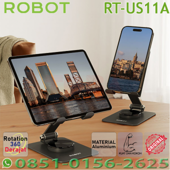 ROBOT HOLDER HANDPHONE MULTI FUNGSI ALUMINIUM RT-US11A - HPS-RBR-TUS11A