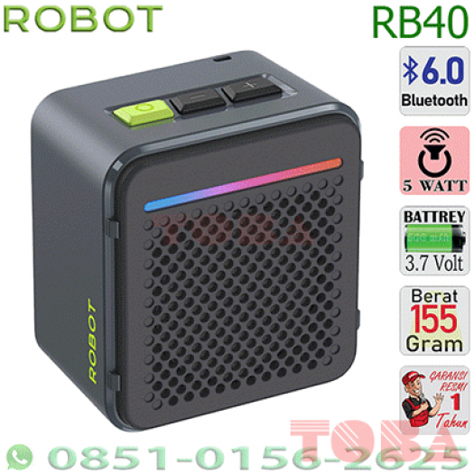 SPEAKER ROBOT RB40 BT6.0 PORTABLE 5W - SPK-RBT-RB40B6