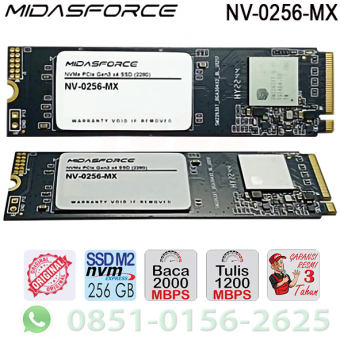 SSD M2 NVME 256G MIDASFORCE LIGHTING MAX  PCiE - SSD-NVM-E256MF