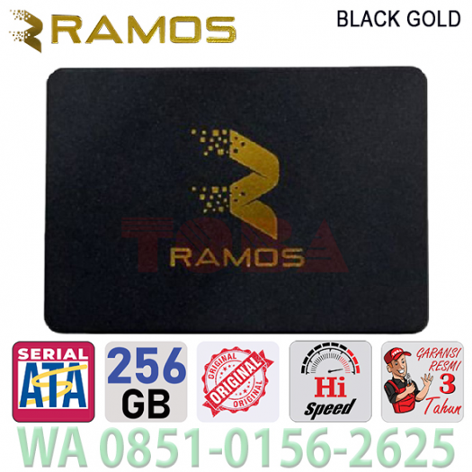 SSD RAMOS SATA III 256 GB BLACK GOLD - SSD-SAT-A256RG