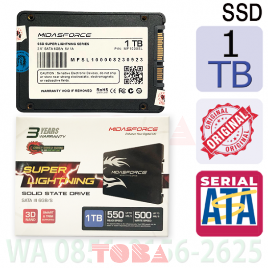SSD SATA iii MIDASFORCE SUPER LIGHTNING 1 TERRA BYTES - SSD-MDS-F1TBSLN