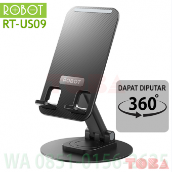 STAND HOLDER HANDPHONE ROBOT RT-US09 ROTARI 360 DERAJAT - HITAM - SHP-RBT-RTUS09