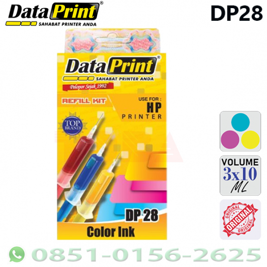 TINTA PRINTER REFFIL INK DATAPRINT DP28 TRI COLOR - REF-DTP-DP28CL