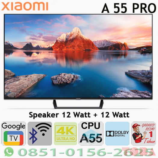 TV SMART XIAOMI 55 INCH L55M8-A2ID UHD WIFI DUAL CHANNEL GOOGLE TV - TSX-L55-M8A2iD