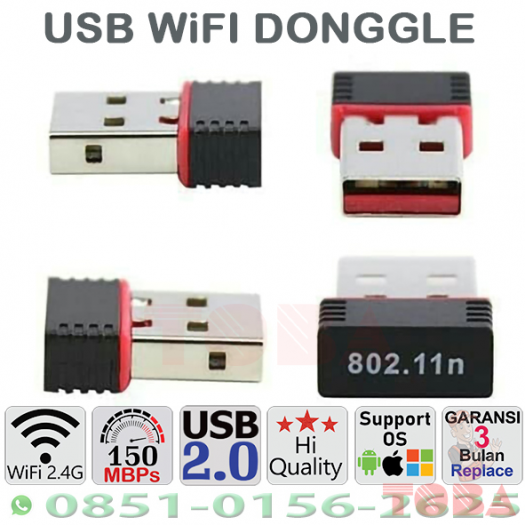 USB WiFI NANO 802.11 N 150 MBPS - OEM - WFU-802-11N150