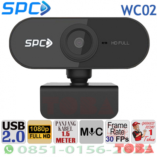WEBCAM SPC WC02 FULL HD 1080P - 2 MP  - WCM-SPC-WC0210