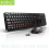 WIRELESS KEYBOARD + MOUSE ROBOT KM3100 - HITAM - KMW-RBT-KM3100