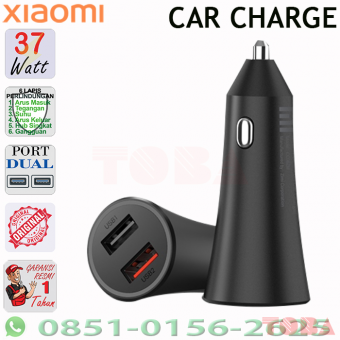 XIAOMI CAR CHARGE 37 WATT DUAL PORT - CCH-XMi-CC06ZM